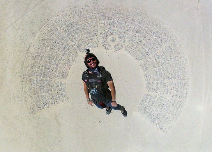 Burning Man from the clouds