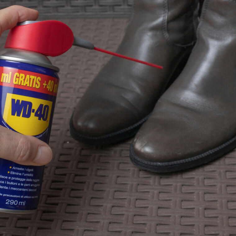 Clean Shoes With WD-40