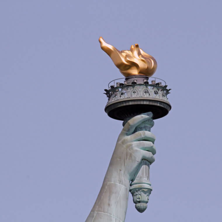 A Lookout Atop The Statue of Liberty